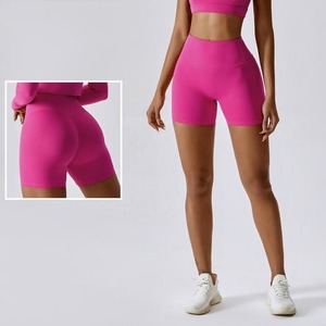 Nouveau design de gros quantité minimale de commande 1 pièces femmes taille haute séchage rapide Gym Leggings personnalisé Yoga Shorts - Product Image 2