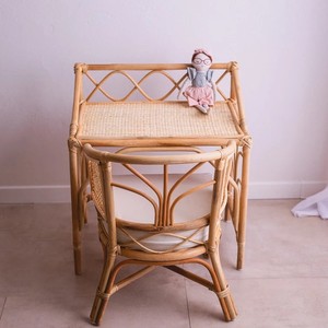 Muebles de habitación para niños, mesas de ratán para niños con sillas, juego de mesa y silla de ratán pequeño para niños pequeños - Product Image 2