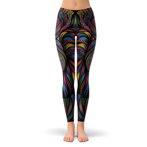 Legging à sublimation coupe régulière pour femmes style personnalisé Legging de yoga à taille élastique de qualité supérieure - Product Image 2