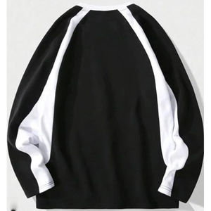 Sudadera de Alta Calidad con Estampado de Letras, Estilo Patchwork, Hombros Caídos, Corte Ajustado, Informal, Holgada, Sudadera con Capucha para Hombre - Product Image 5