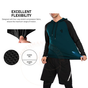 Hombres Entrenamiento Sudaderas Deportes Culturismo Stringer Muscle Hombres Mangas largas Gimnasio Sudaderas con capucha para la venta - Product Image 5