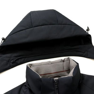 Streetwear personnalisé blouson aviateur pour hommes noir polyester tissu satin vestes surdimensionnées pour hommes - Product Image 3