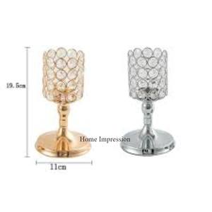 Último patrón de llegada, juego de diseñador Vintage de 5 candelabros de cristal chapados en oro y tarros, centro de mesa, suministros de iluminación - Product Image 5