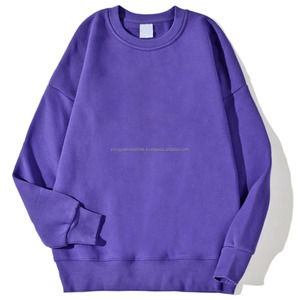 Sweat-shirt à col rond uni Pigment lourd personnalisé Winters Heavy Fleece Vintage Washed Heat Transfer Printed Oversized Men - Product Image 2