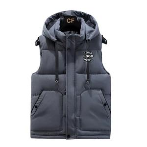 Manufacturer Wholesale Winter Sleeveless Bubble Puffer <b>Vest</b> <b>Men</b> Fashionable Casual Custom Utility Zipper Eco-Friendly Woven Hot - Product Image 5