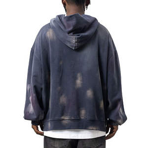 Fournisseur en gros de vêtements de rue pour hommes de haute qualité, sweat-shirt en molleton français délavé à l'acide, coton mélangé, pour hommes et femmes - Product Image 2