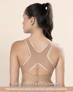 Tweens Invisi-Gym Bra Wire-Free Everyday Patrón sólido Algodón Bonded Seamless Padded Invisi-Fit (FAWN) - Product Image 5