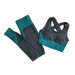 Women's Halter Cowl Neck 3-Piece Yoga Set Full-Length Seamless Spandex/Nylon Sport Gym Wear with Quick Dry & Breathable Features - Product Image 6