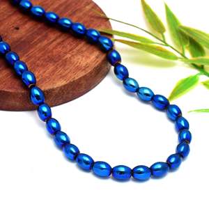 Collier de perles d'hématite en forme de baril Kamal Gems, collection de perles assorties - Product Image 1