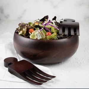 Tazón de Madera de Diseño Creativo para Servir, Forma de Cuenco, 8 Pulgadas, Ecológico, Duradero, para Fiestas, Ensaladas, Decoración del Hogar, Servir Aperitivos y Comida - Product Image 6