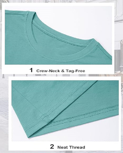 Diseño OEM personalizado 100% algodón sólido gris verde Color manga corta cuello redondo talla grande camiseta promocional de mujer de Bangladesh - Product Image 5