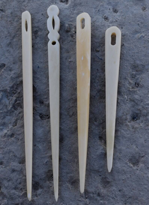 Aiguille artisanale en os de buffle, écologique, simple, naturelle, polie, imperméable, outil moderne pour la couture et la confection - Product Image 4