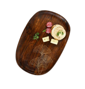 Plateau de service en bois de mangue pour fruits et fromage faits à la main pour la cuisine Plateau en bois d'acacia naturel - Product Image 4