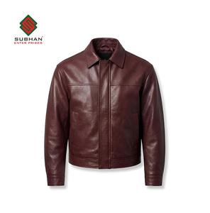 Blouson aviateur A-2 pour homme en cuir synthétique fait main |   Blouson aviateur décontracté vintage |   Manteau d'hiver classique aviateur |   Vêtements d'extérieur rétro pour hommes - Product Image 1