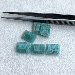 Piedras preciosas sueltas de corte Octágono facetado de amazonita azul Natural de 10x14mm de alta calidad ¡Compre ahora el distribuidor en línea! - Product Image 2