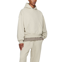 Yüksek Kalite %100 Pamuk Kışlık Kalın Polar Büyük Beden Düz Renk Nefes Alabilen Cepli Özel Logolu Unisex Büyük Beden Erkek Kapüşonlu Sweatshirt