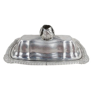 Boîte à beurre rectangulaire en acier inoxydable avec couvercle rabattable, écologique, pour le stockage du fromage et des pâtisseries, design moderne et minimaliste - Product Image 6