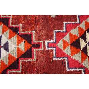 Alfombra Vintage Herki Runner de 2.9x11.2 pies (89x340 cm), Alfombra Turca Naranja del Suroeste - Product Image 5