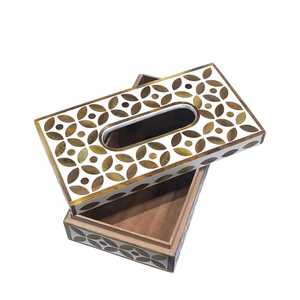 Caja de pañuelos de madera para fregona hecha a mano ecológica de la mejor calidad, almacenamiento de estilo americano para salas de estar, dormitorios, colecciones India MAAZ - Product Image 4