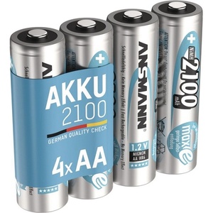 Pack de piles ANSMANN 1,2V 2100mAh R6-AA-Mignon HR6, accessoire d'alimentation avec emballage blister de 4 unités - Product Image 1