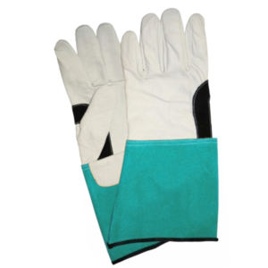 High Quality Heavy Duty Construction <b>Gloves</b> Reinforced Goat Grain Cow Split Leather TIG <b>Welding</b> Spark Heat Safety <b>Gloves</b> - Product Image 3