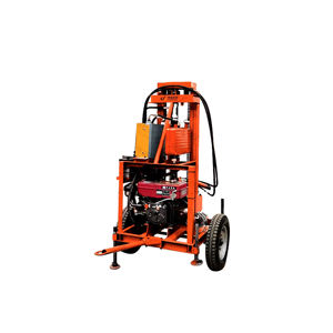 Foreuse hydraulique diesel portable sur roues pour la construction de puits d'eau, les travaux de forage et les prélèvements de sol - Product Image 5