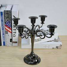Candelabro de Mesa de 5 Brazos con Recubrimiento de Polvo Negro para Decoración del Hogar, Pascua, Navidad, Bodas, Cumpleaños - Product Image 3