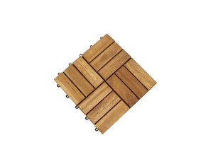 Azulejos de cubierta de teca de Acacia entrelazados de alta calidad con broches extraíbles Base de PVC Diseño contemporáneo Suelo de madera para exteriores directo - Product Image 5