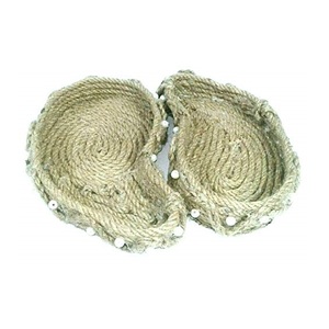 ชามเชือกปอกระเจาธรรมชาติสูงชามแบบพรีเมี่ยมดูหรูหราสำหรับตกแต่งโต๊ะในโรงแรมบ้านขายส่ง - Product Image 4