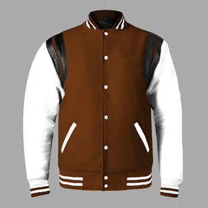 Veste universitaire de baseball en molleton de polyester avec logo personnalisable pour hommes, style vintage pour les jeunes, au prix de gros - Product Image 1