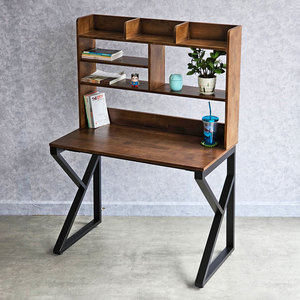 School Furniture Iron Frame <b>Study</b> <b>Desk</b> with Bookshelf 100x60cm Assembled Required FD68056 - Product Image 4