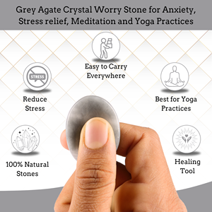Vente en gros d'agate grise polie en cristal naturel Pierre de fée ovale verte Thérapie par pierres précieuses pour le massage Reiki Guérison des chakras - Product Image 2
