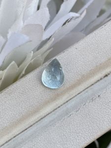 2,09 quilates hermoso natural aguamarina forma de pera cabujón color superior diamante con buen brillo para la fabricación de joyas - Product Image 2