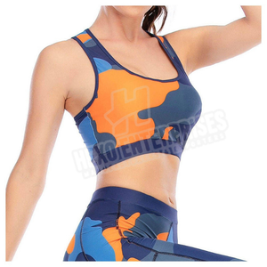 Soutien-gorge de sport personnalisé OEM de haute qualité pour femmes, confortable, extensible, à bretelles avant, yoga, course à pied, grande taille, XL - Product Image 3