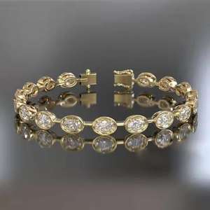 Pulsera DE TENIS recién llegados de alta calidad 2025 con estilo de pulsera de diamantes Moissanite helado para mujer - Product Image 1