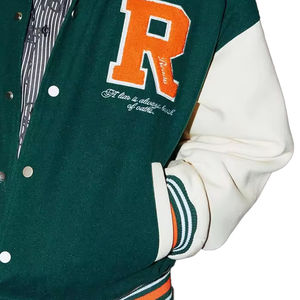 แจ็กเก็ตบอมเบอร์เลตเตอร์แมนขนาดใหญ่สำหรับผู้ชายเสื้อแจ็กเก็ตมีโลโก้แบบกำหนดเอง2025 - Product Image 3