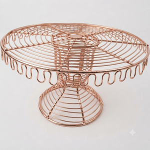 Wholesaler Round Metal Wire Cake Stand <b>Storage</b> Basket Industrial Style Rust Resistant Kitchen Counter Display Decor - Product Image 3