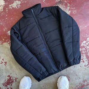 Chaqueta de concha suave de invierno para hombre, chaleco acolchado de poliéster cómodo personalizado de alta calidad con estilo callejero de algodón tejido con capucha - Product Image 5