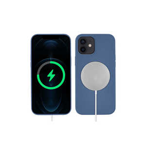 Funda Protectora de Silicona Inalámbrica Silksafe Azul Premium para iPhone 12 Mini, Diseño Más Reciente, Estilo Líquido de Silicona Suave - Product Image 1