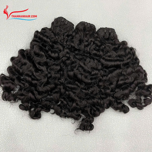 Pelo de trama rizado peludo 100% extensiones de cabello humano vietnamita crudo de buena calidad con precio de fábrica color natural - Product Image 6
