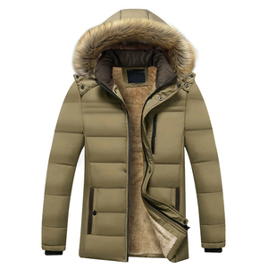 Veste parka épaisse et chaude au prix d'usine, veste parka doublée de sherpa pour homme, résistante à l'eau, personnalisable - Product Image 3