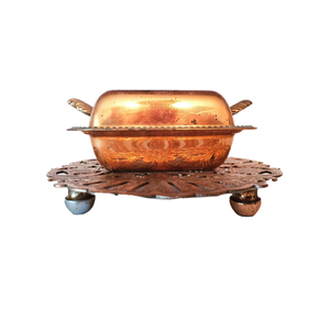 Plato de mantequilla de cobre de diseño clásico, plato de mantequilla de mesa de forma cuadrada de tamaño personalizado a buen precio en la India - Product Image 6