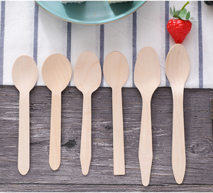 Ensemble de couverts jetables en bois écologiques - Cuillère, fourchette et couteau pour pique-nique, fête et repas pratiques, sans danger pour les aliments - Product Image 5