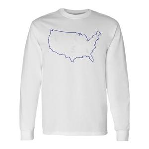 Camiseta de manga larga de Robert F. Kennedy con diseño del contorno de Estados Unidos, ropa para campañas políticas - Product Image 1