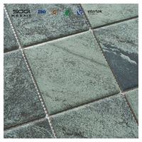 Mosaïque en porcelaine pour piscine, spa, mur de fond vert BALI, antidérapante, écologique, pour extérieur, au-dessus du sol