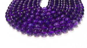 Cuentas Redondas de Amatista Natural de Color Morado, Grado Premium, Certificadas por IGI, Material de Piedra Preciosa Clásica para Joyería, Artesanía y Uso Espiritual - Product Image 5