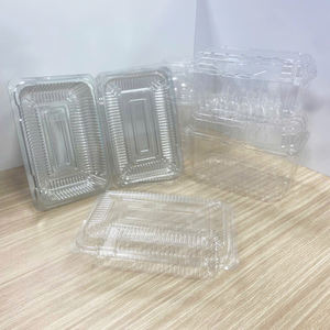 Cajas de concha de plástico PET transparentes desechables de alta calidad QUANG QUAN con tapa con bisagras para fresa, uva, frutas y verduras - Product Image 1