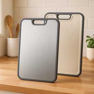Tabla de Cortar de Acero Inoxidable: Tabla de Preparación de Cocina Personalizada - Product Image 1