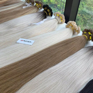 Prix de gros 100g Extensions de cheveux humains vierges vietnamiens lisses de haute qualité à pointe plate, toutes couleurs - Product Image 1