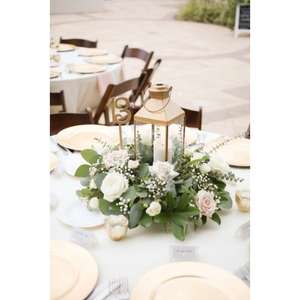 Tout dernier centre de table en métal doré enduit de poudre pour décoration de mariage luxueuse - Product Image 2